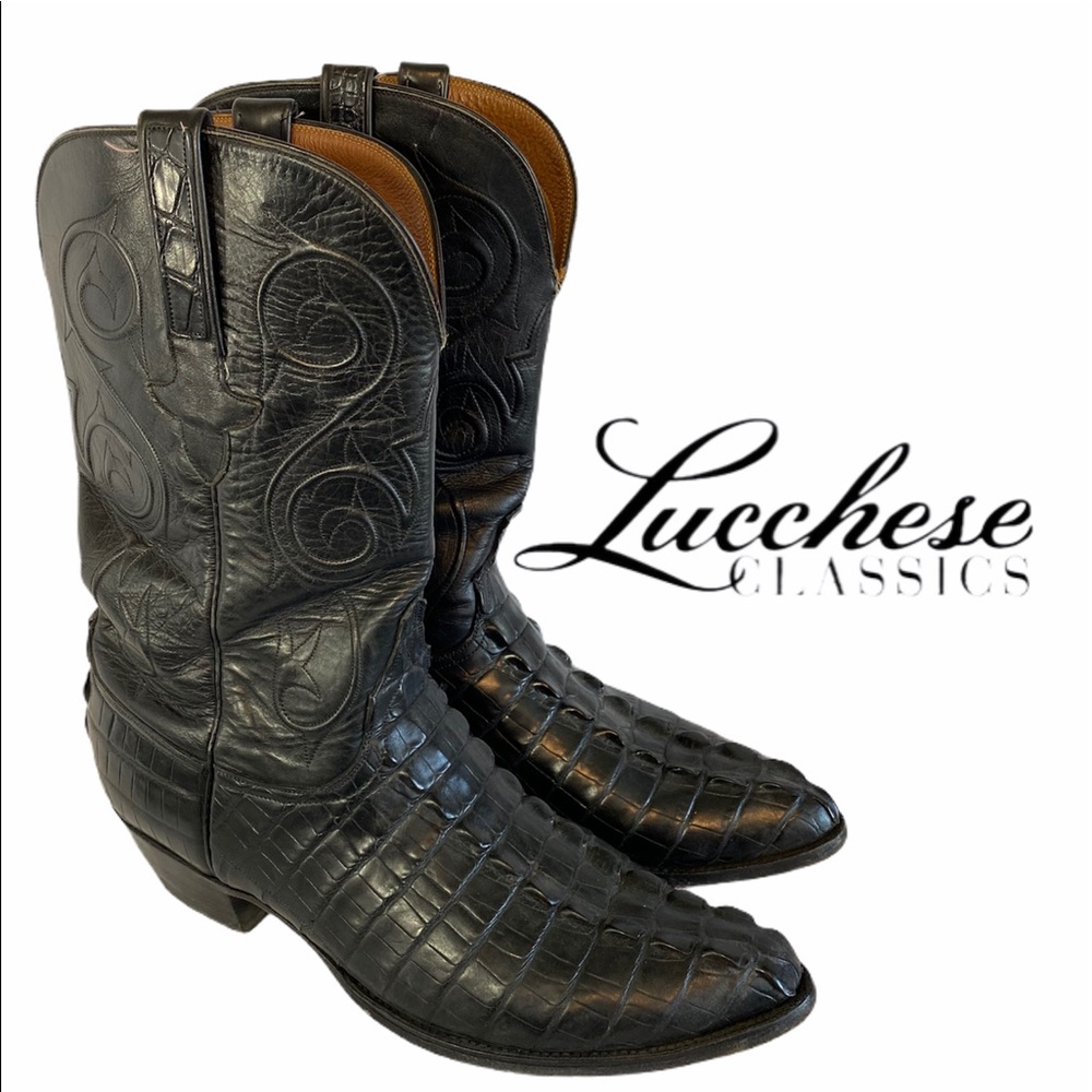 Lucchese Classics Hornback Caiman tail boots